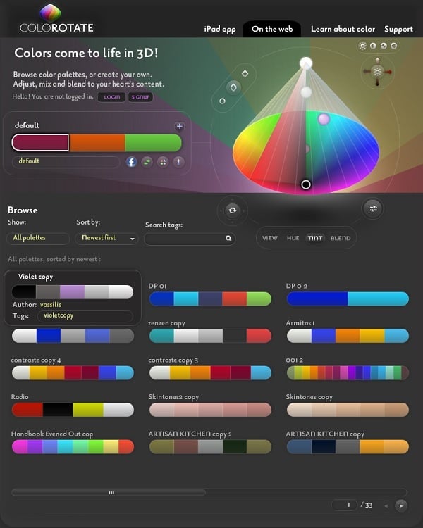 pantone color palette generator